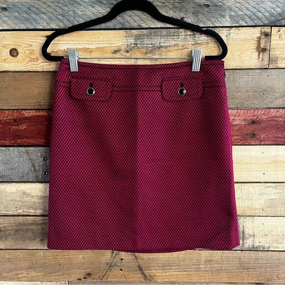 Loft Fuchsia And Black Skirt‎ Size 4P - Picture 1 of 7